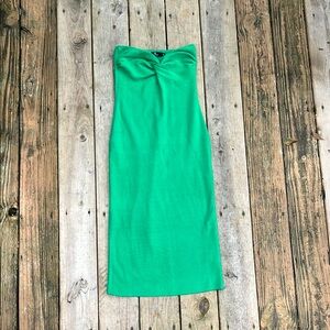 Chic Strapless Green Dress